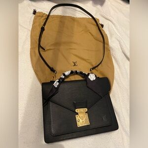 Louis Vuitton Black Epi Monceau w/ COA & dustbag